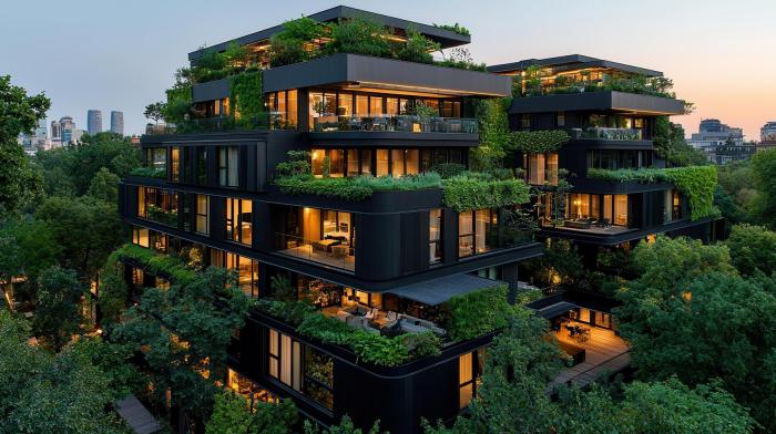 Modern Green Architecture Eco Friendly Luxury Apartment Building at ...